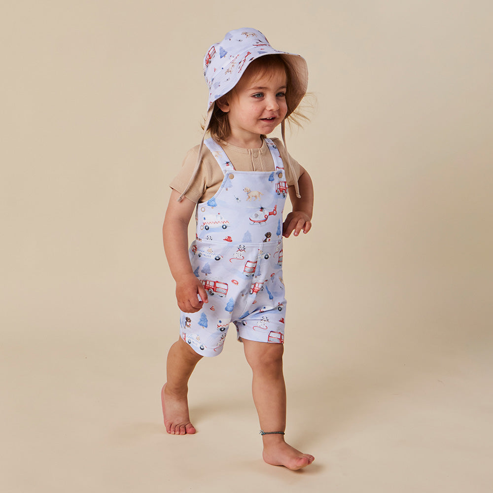To The Rescue Organic Snuggle Overall Shorts - View 16