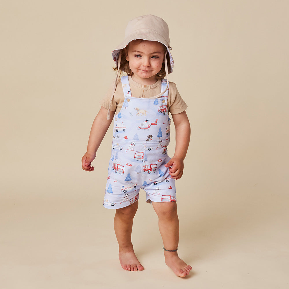 To The Rescue Organic Snuggle Overall Shorts - View 5