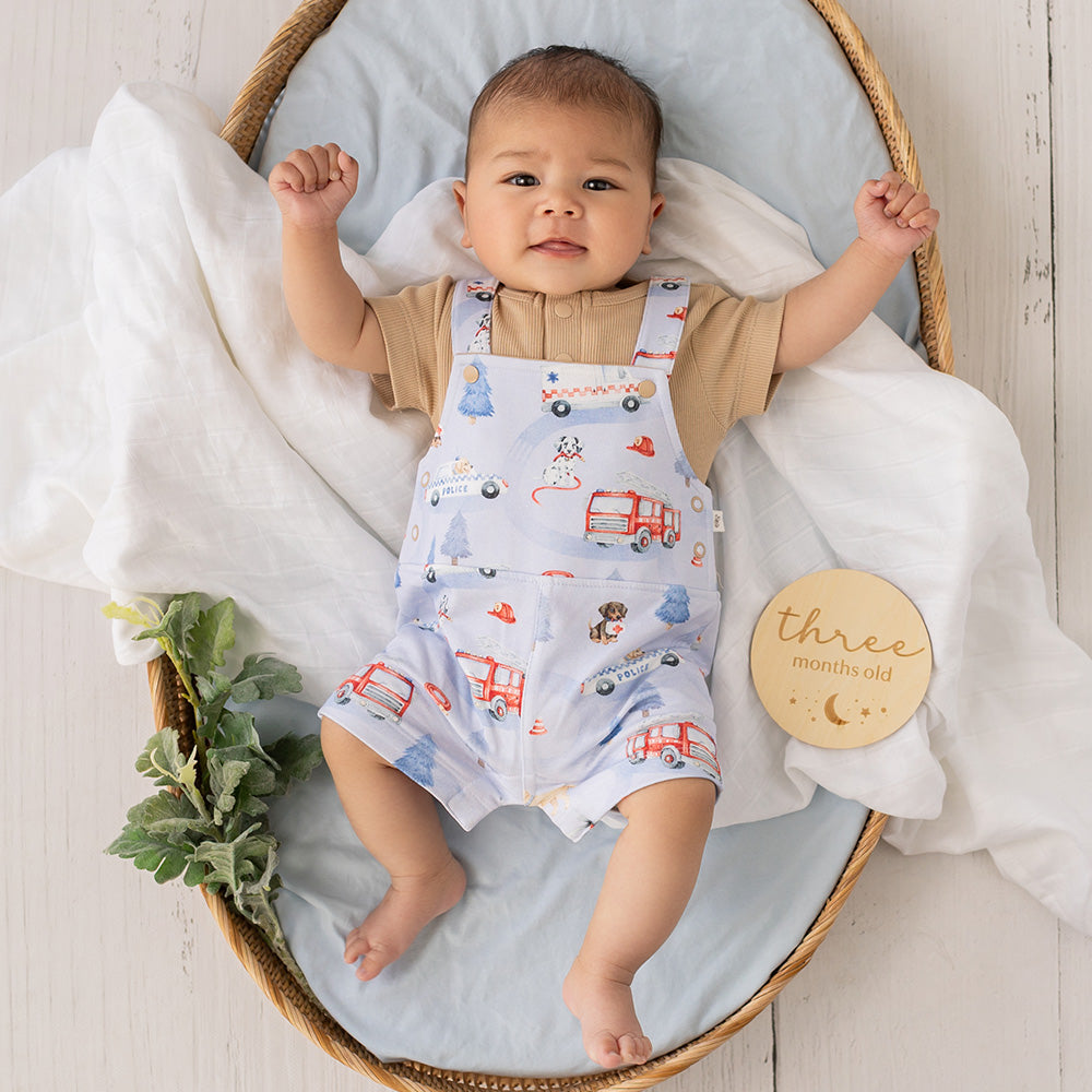To The Rescue Organic Snuggle Overall Shorts - View 14