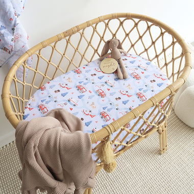 To The Rescue Organic Bassinet Sheet / Change Pad Cover | Snuggle Hunny