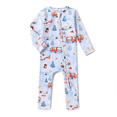 To The Rescue Organic Snugglesuit Convertible Romper | Snuggle Hunny