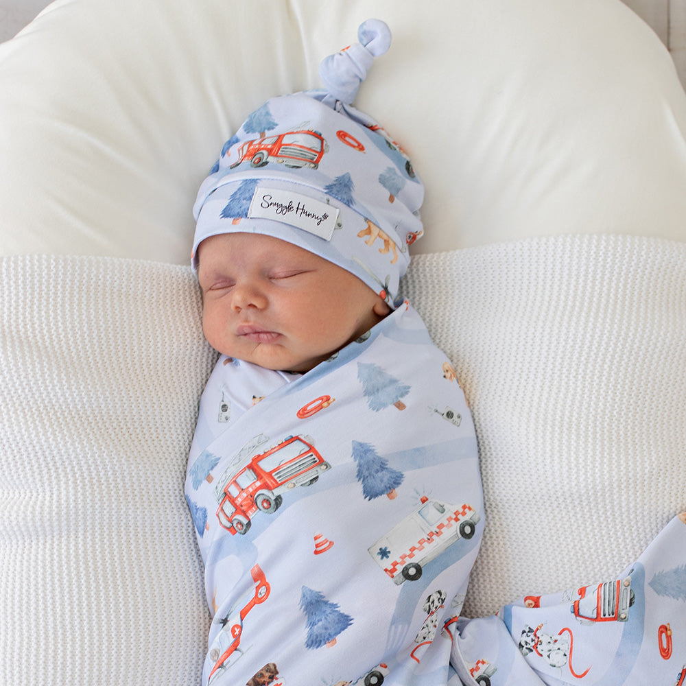 To The Rescue Organic Jersey Wrap & Beanie Set - View 5