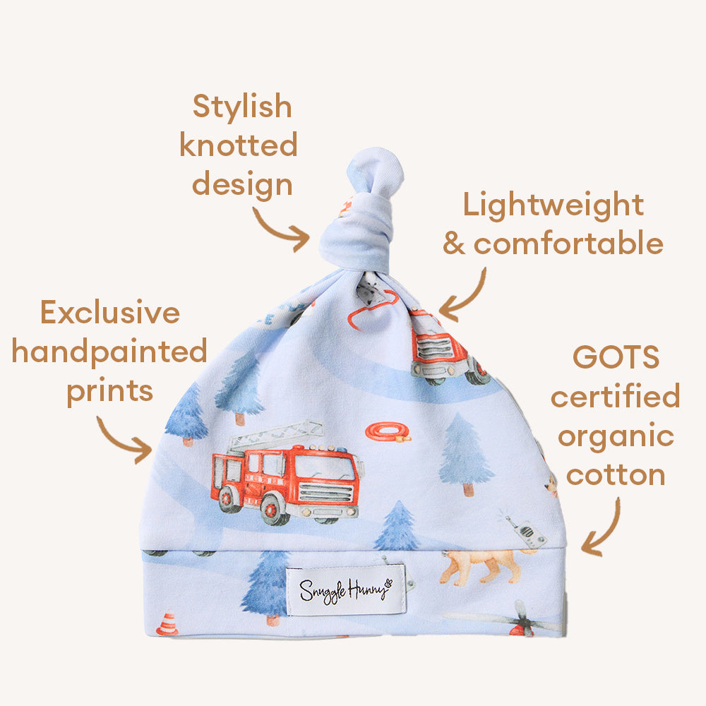 To The Rescue Organic Knotted Beanie - View 4