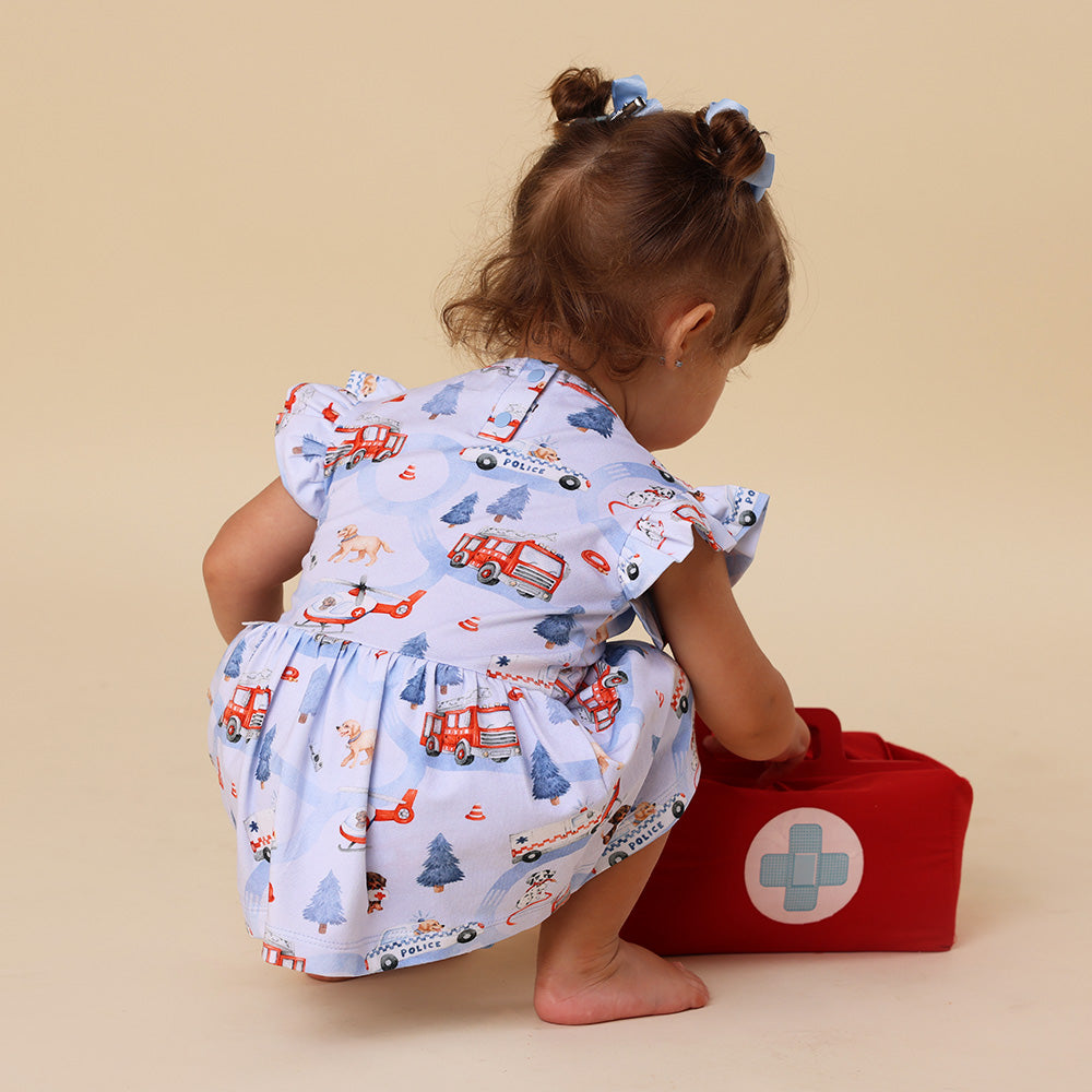 To The Rescue Short Sleeve Organic Dress - View 11