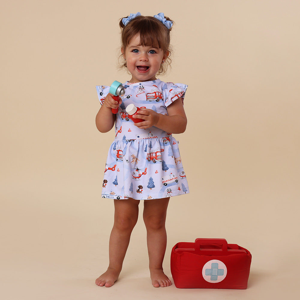 To The Rescue Short Sleeve Organic Dress - View 6
