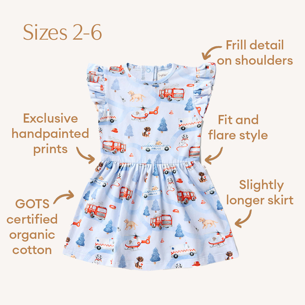 To The Rescue Short Sleeve Organic Dress - View 10