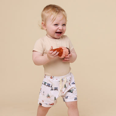 Trains Organic Shorts | Snuggle Hunny