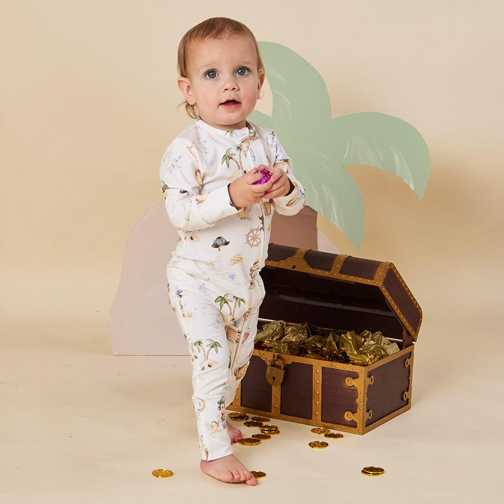 Treasure Island Organic Snugglesuit Convertible Romper - View 4