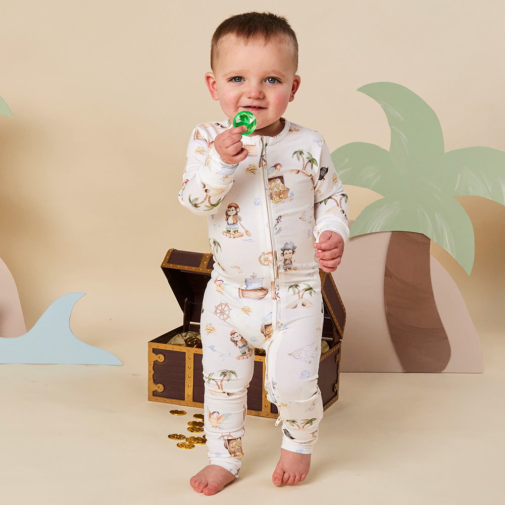 Treasure Island Organic Snugglesuit Convertible Romper - View 11