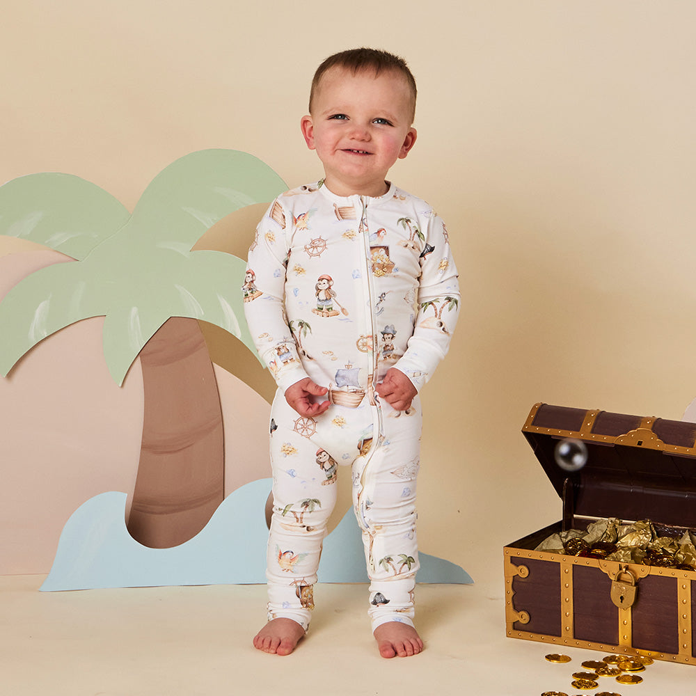 Treasure Island Organic Snugglesuit Convertible Romper - View 6