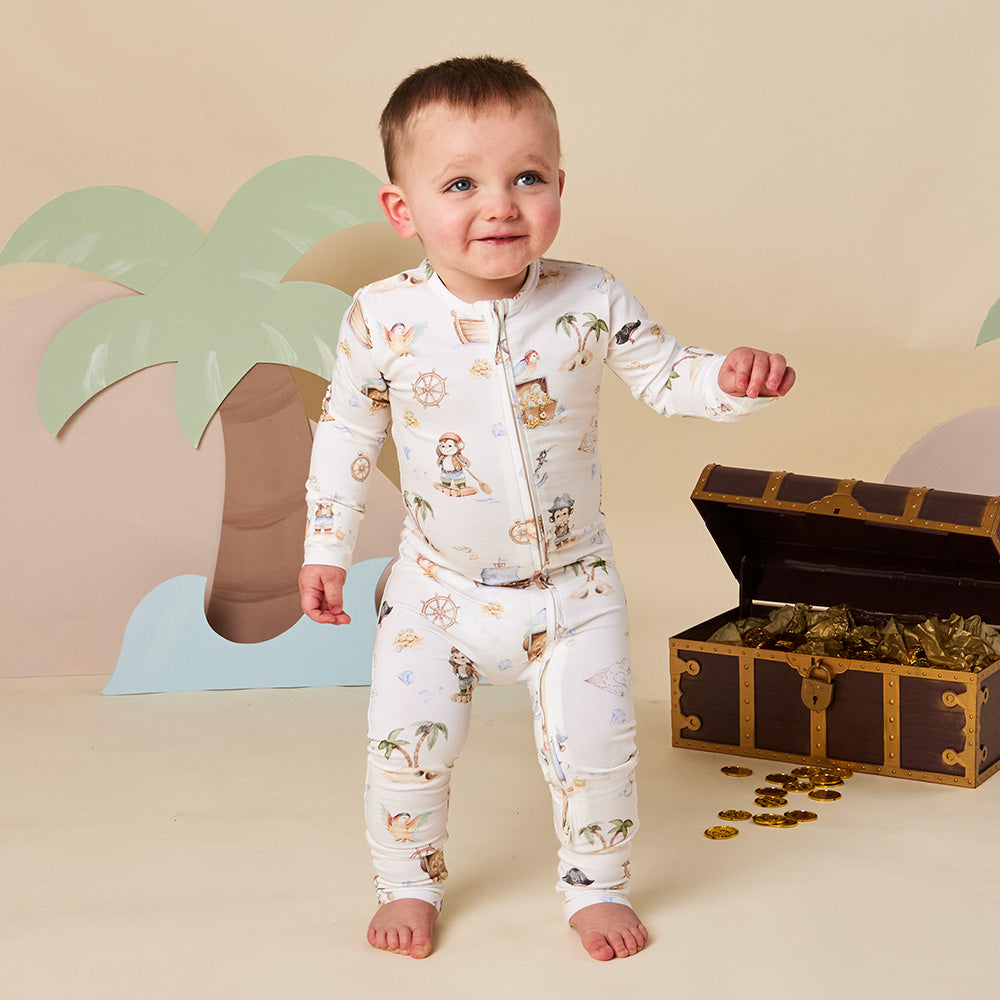 Treasure Island Organic Snugglesuit Convertible Romper - View 3