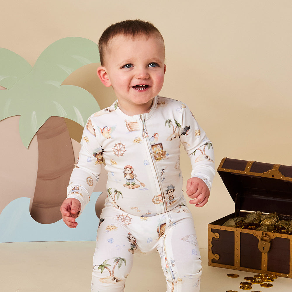 Treasure Island Organic Snugglesuit Convertible Romper - View 10
