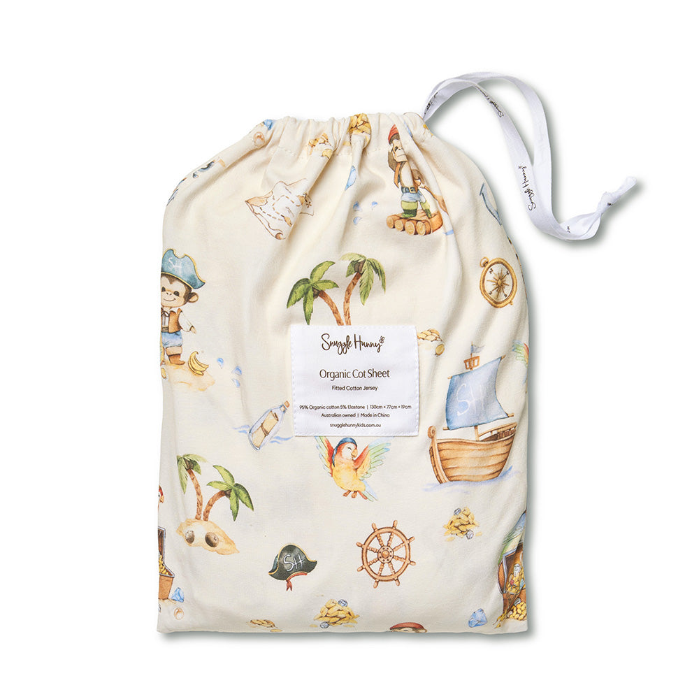 Treasure Island Organic Fitted Cot Sheet - View 7