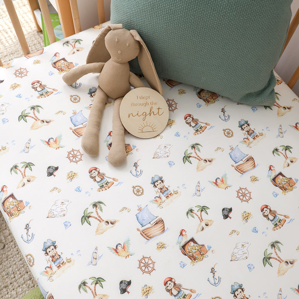 Treasure Island Organic Fitted Cot Sheet - View 4