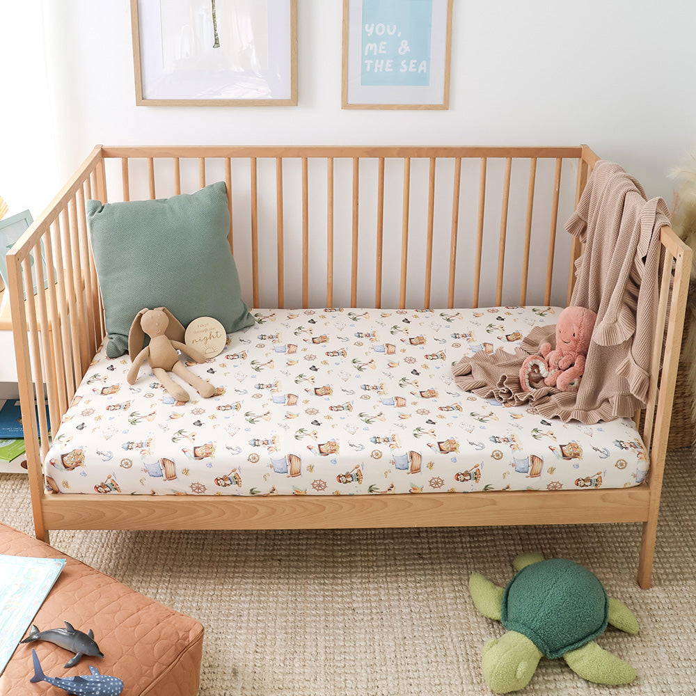 Treasure Island Organic Fitted Cot Sheet - View 3