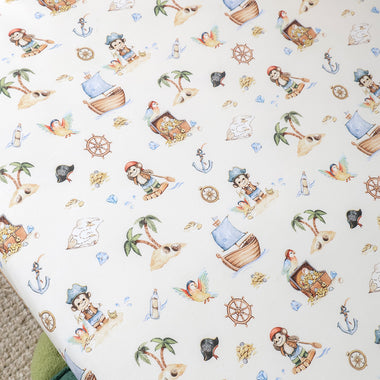 Treasure Island Organic Fitted Cot Sheet | Snuggle Hunny