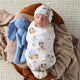Treasure Island Organic Jersey Wrap & Beanie Set - Thumbnail 3