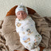 Treasure Island Organic Jersey Wrap & Beanie Set | Snuggle Hunny