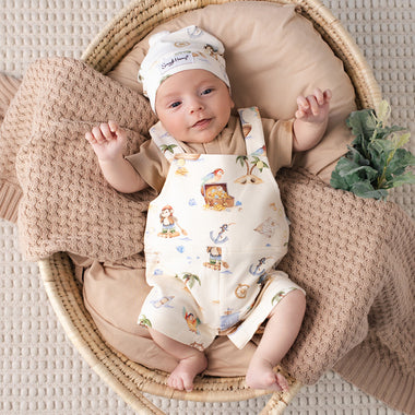Treasure Island Organic Snuggle Overall Shorts | Snuggle Hunny