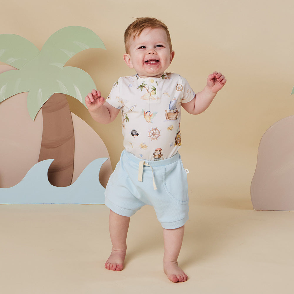 Treasure Island Short Sleeve Organic Bodysuit - View 10