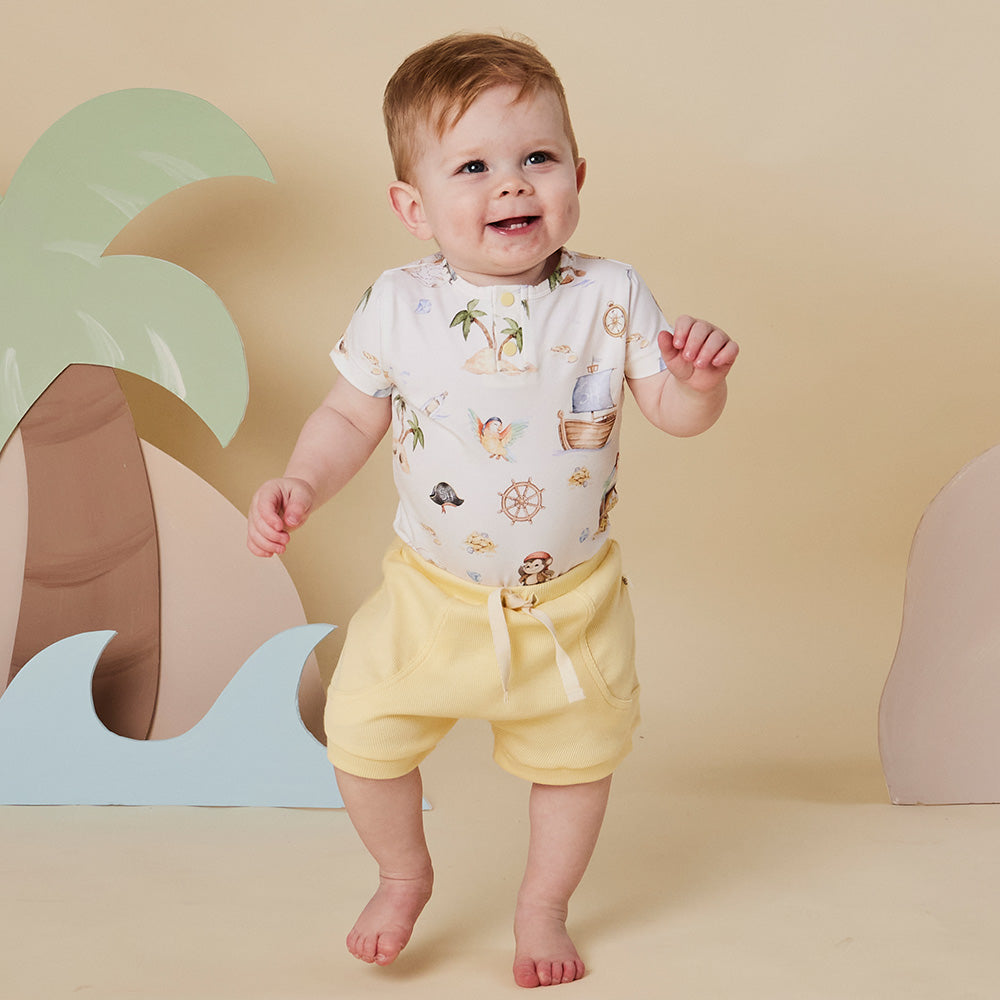 Treasure Island Short Sleeve Organic Bodysuit - View 14