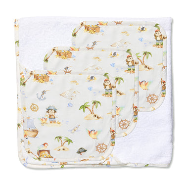 Treasure Island Organic Baby Towel & Wash Cloth Set | Snuggle Hunny