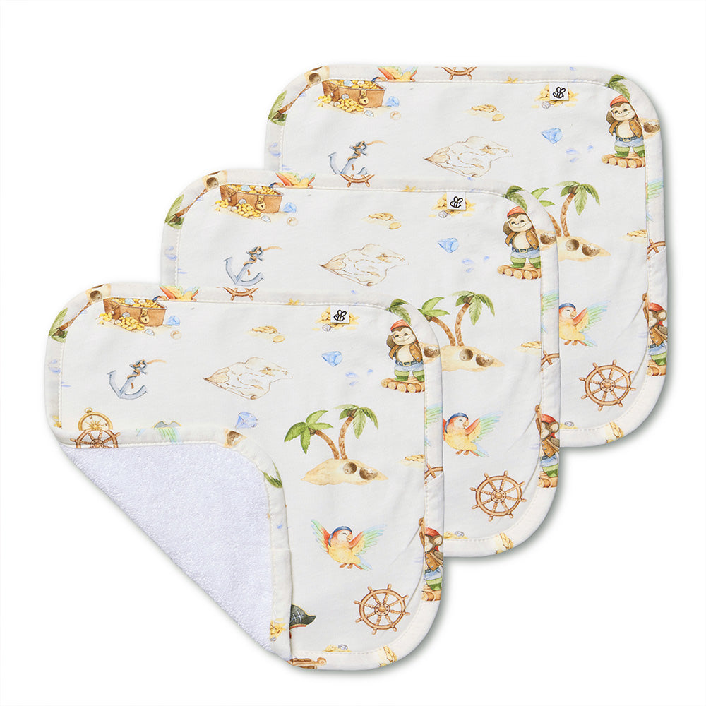 Treasure Island Organic Wash Cloths - 3 Pack - View 1
