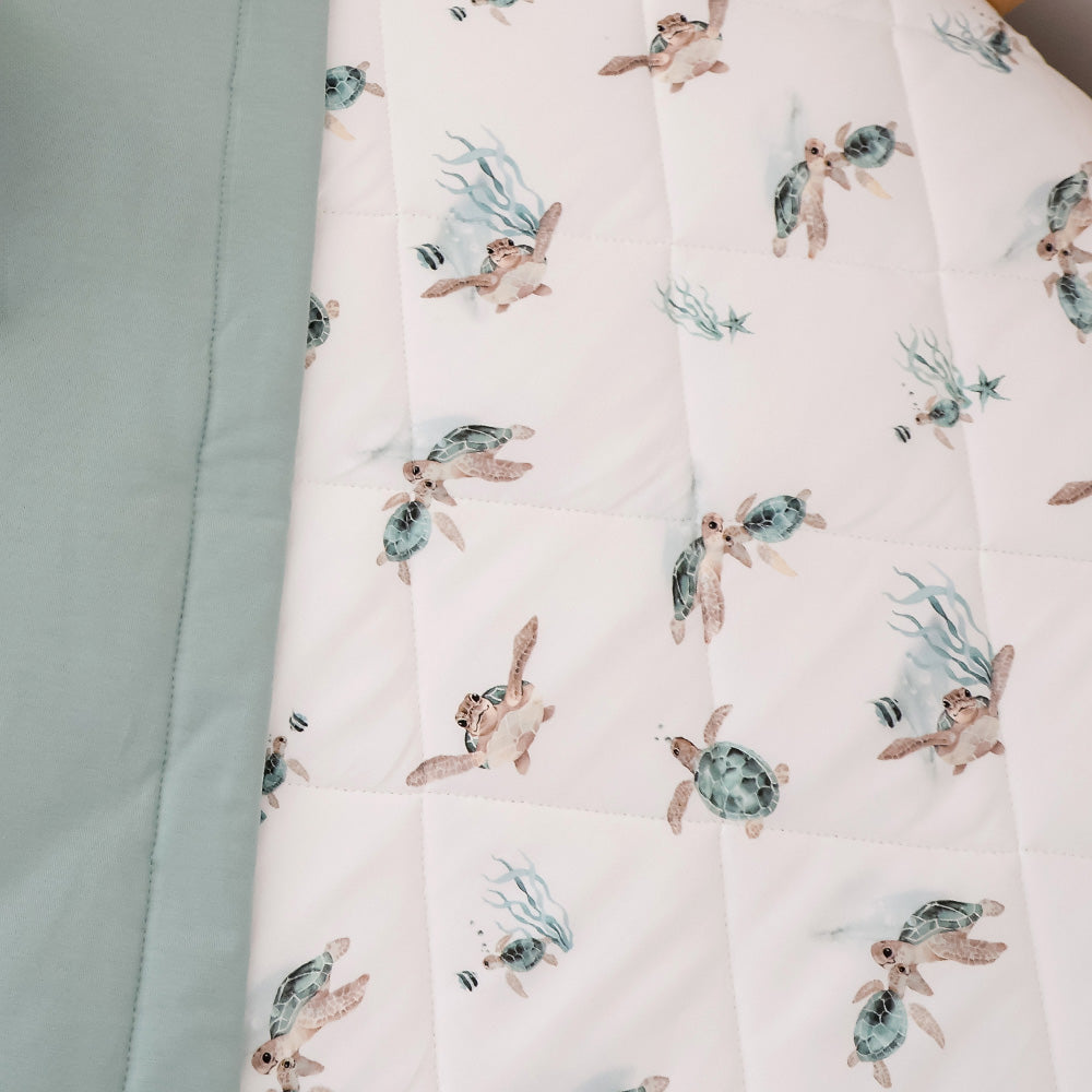 Turtle Organic Cotton Cot Comforter - View 2