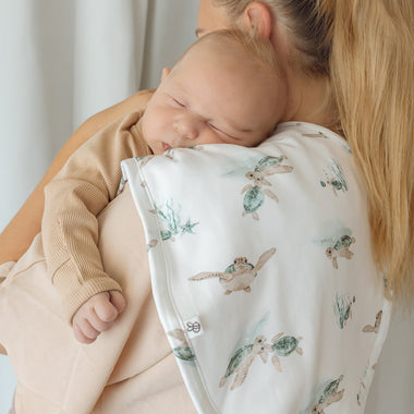 Turtle Organic Cotton Burp Cloth | Snuggle Hunny