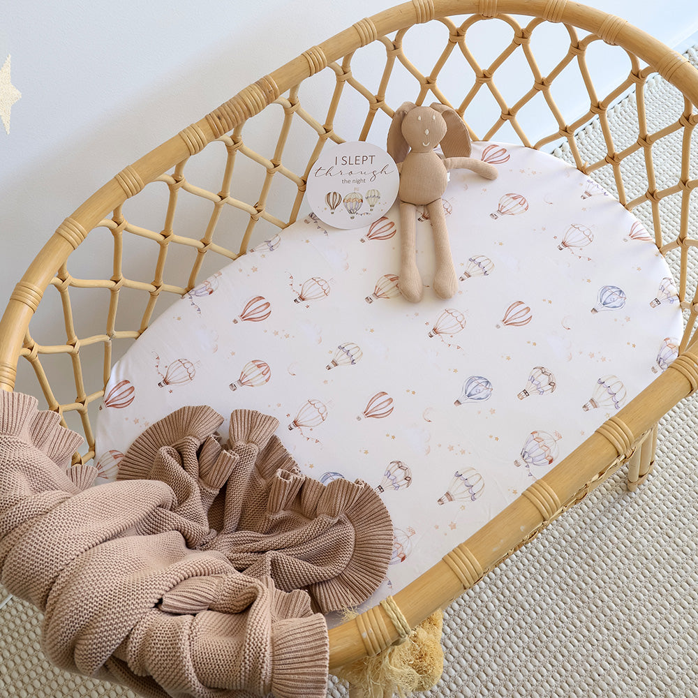 Up & Away Organic Bassinet Sheet / Change Pad Cover - View 1