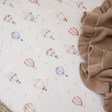 Up & Away Organic Fitted Cot Sheet | Snuggle Hunny