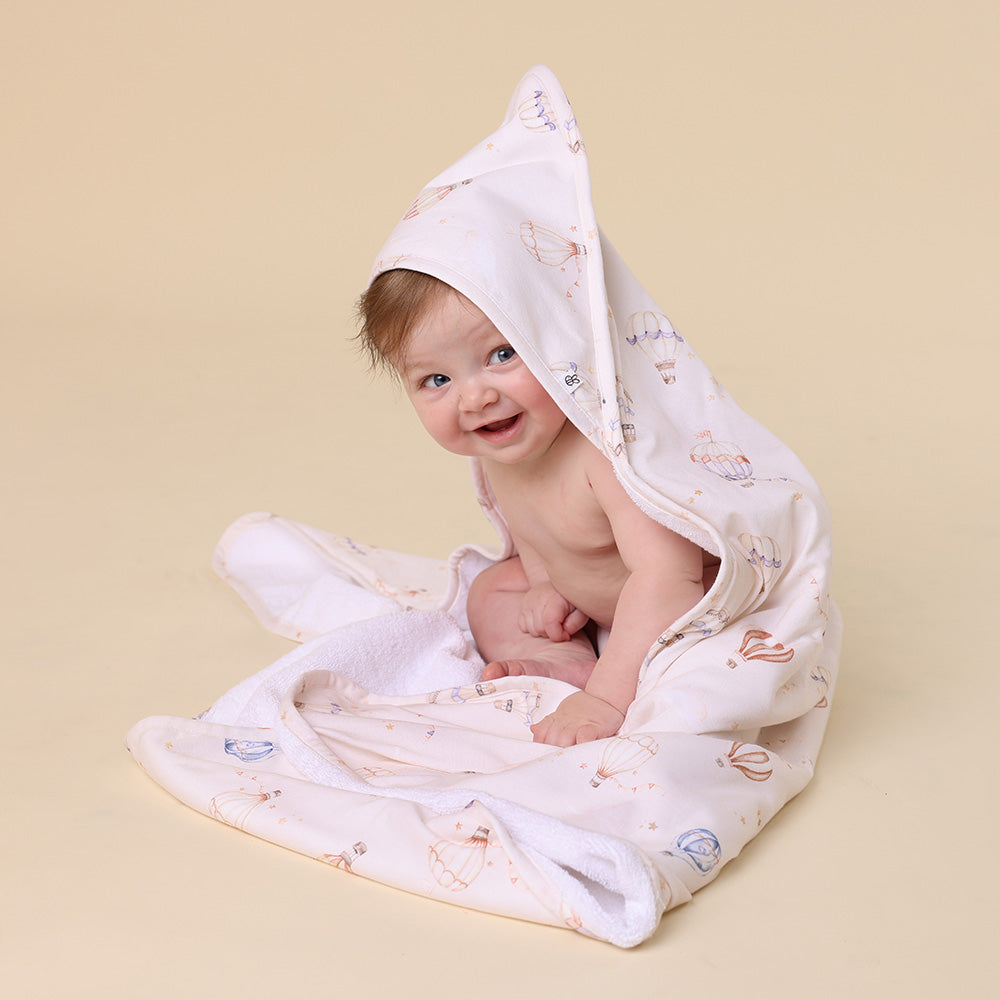 Up & Away Organic Hooded Baby Towel - View 1
