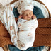Up & Away Organic Jersey Wrap & Beanie Set | Snuggle Hunny