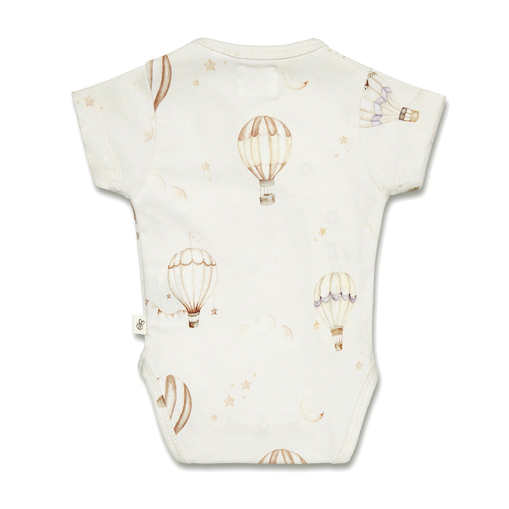 Up & Away Short Sleeve Organic Kimono Bodysuit - View 7