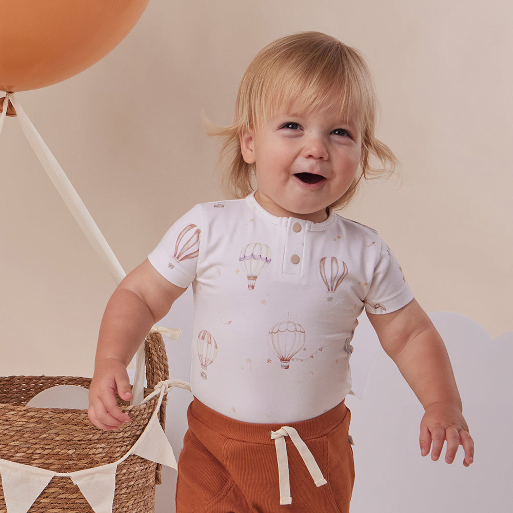 Up & Away Short Sleeve Organic Bodysuit - View 3