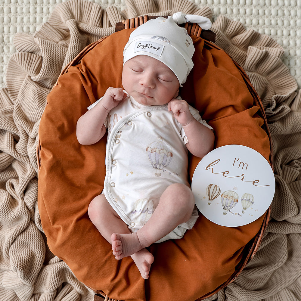 Up & Away Short Sleeve Organic Kimono Bodysuit - View 6