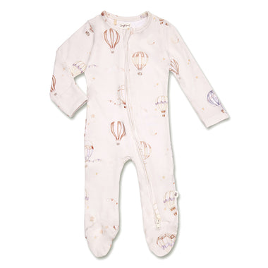 Up & Away Organic Snuggle Sleepsuit Zip Footie | Snuggle Hunny