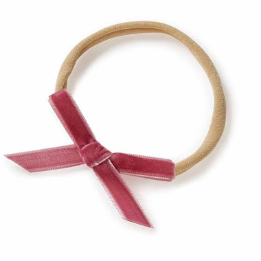 Mauve Velvet Bow-Snuggle Hunny