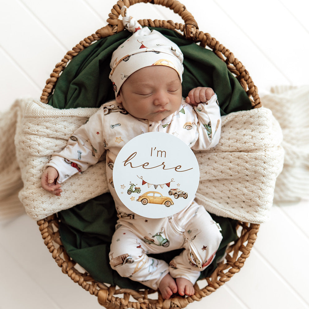Vintage Cars Organic Snugglesuit Convertible Romper - View 6