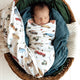 Vintage Cars Organic Muslin Wrap - Thumbnail 3