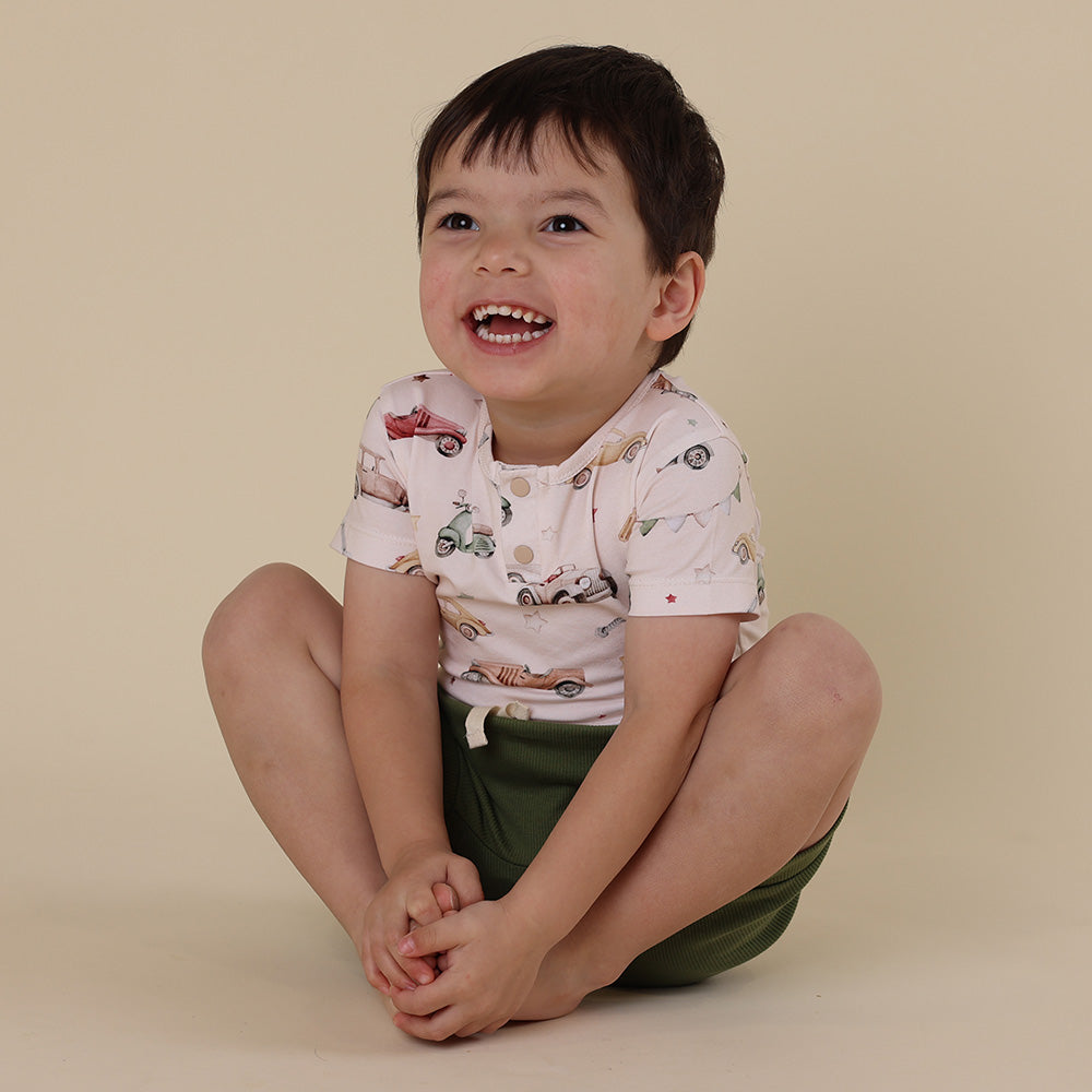 Vintage Cars Short Sleeve Organic Bodysuit - View 8