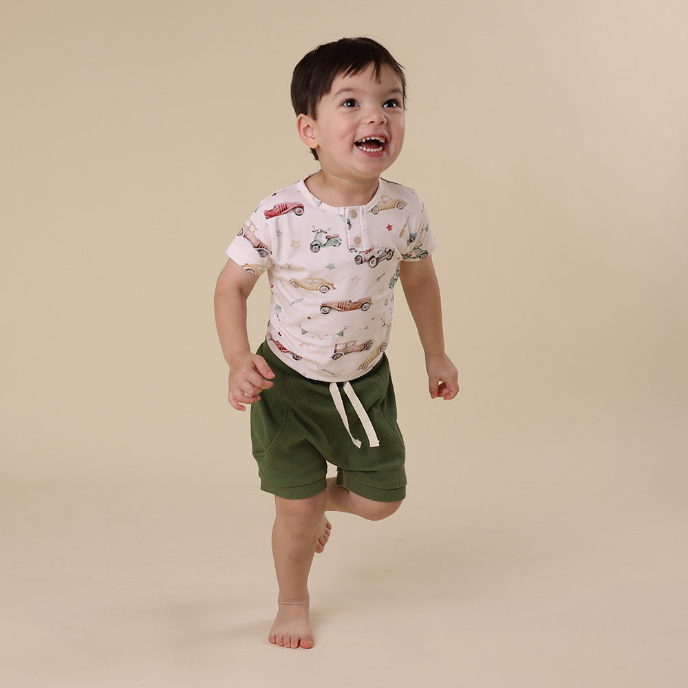 Vintage Cars Short Sleeve Organic Bodysuit - View 10