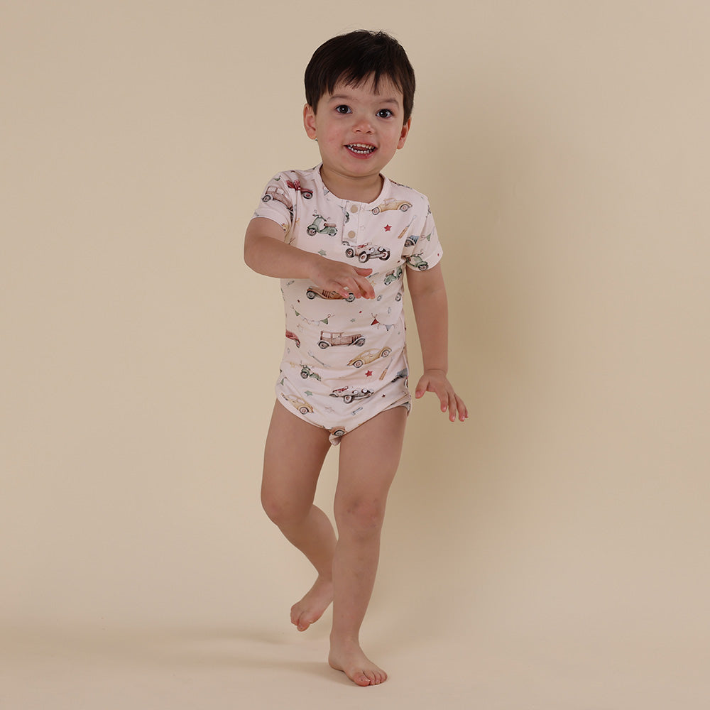 Vintage Cars Short Sleeve Organic Bodysuit - View 11