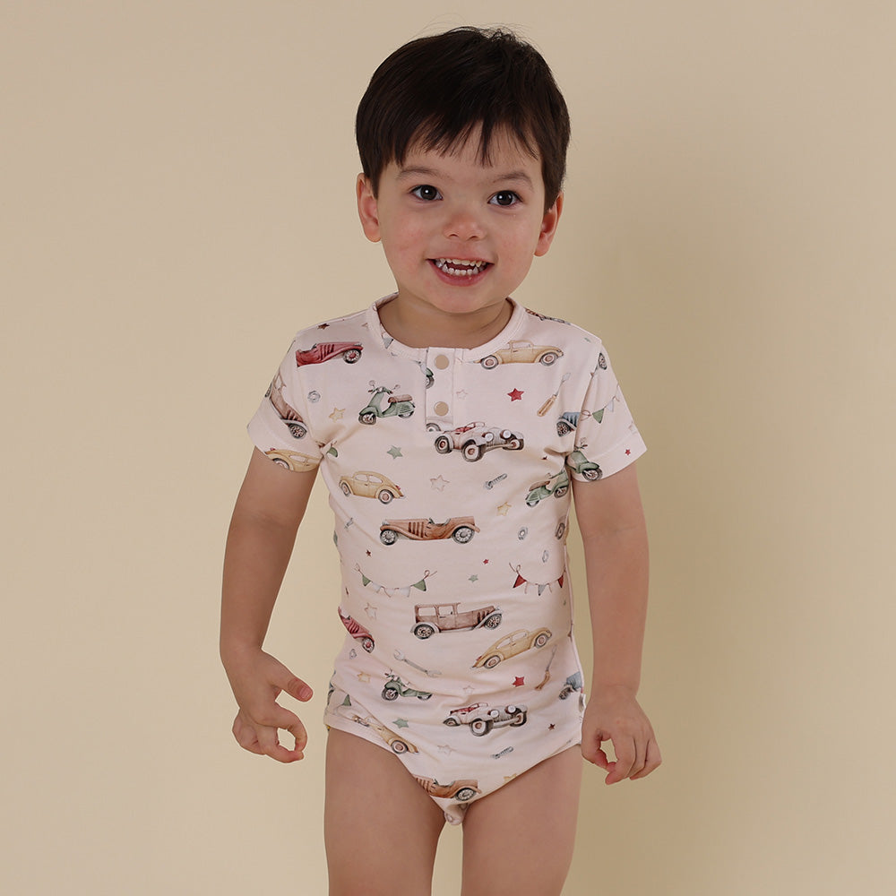 Vintage Cars Short Sleeve Organic Bodysuit - View 5