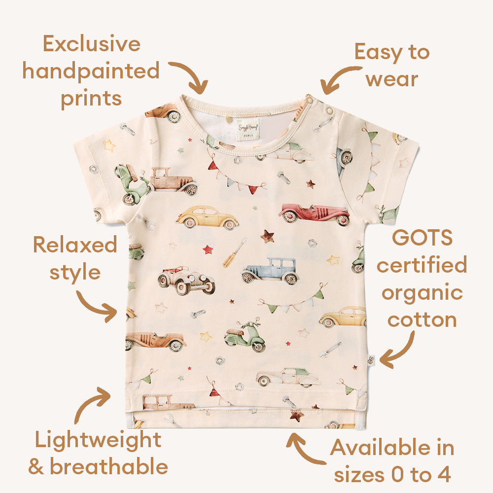 Vintage Cars Organic T-Shirt - View 4