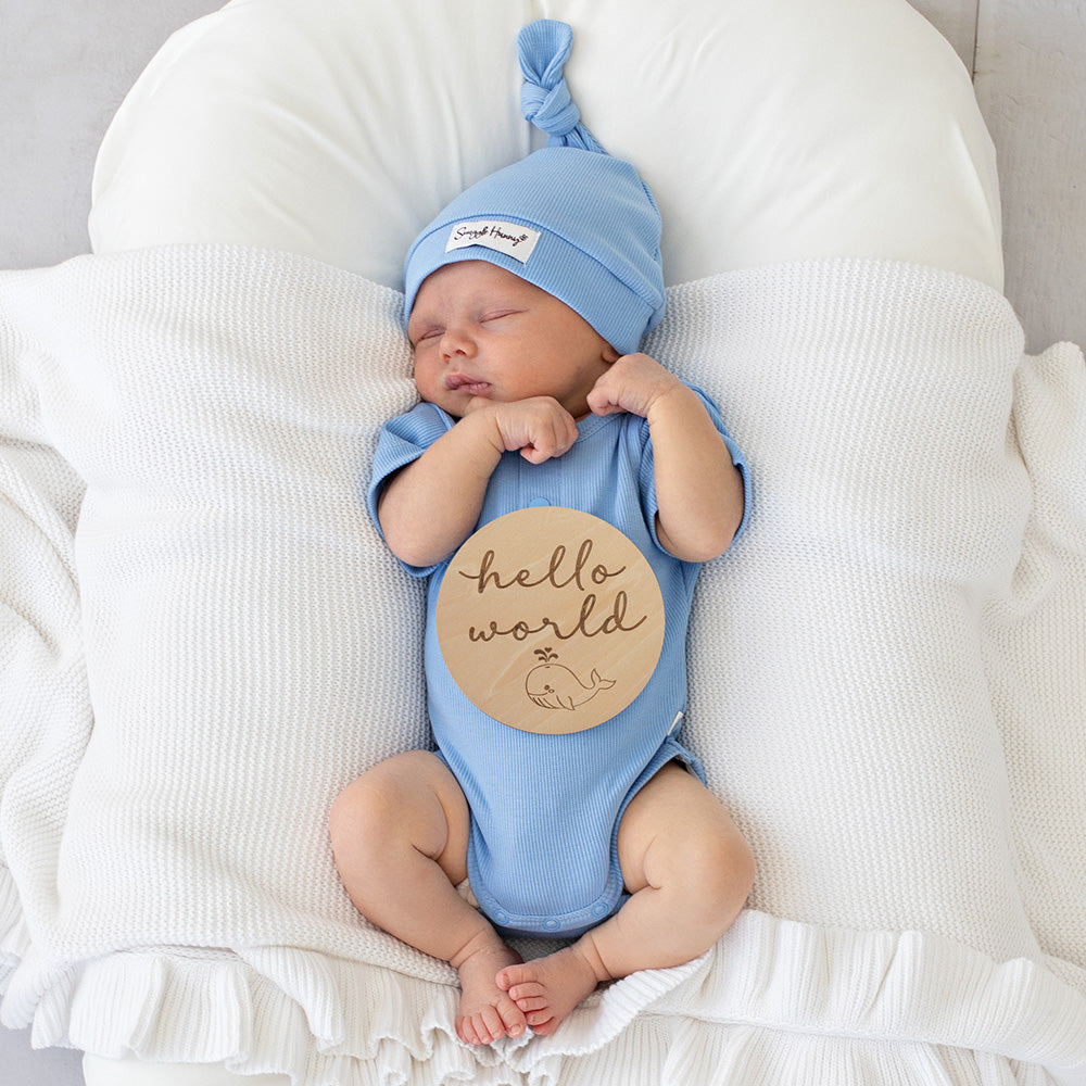 Whale Wooden Milestone Cards - View 2