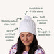 White Organic Adult Knit Beanie - Thumbnail 4
