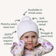 White Organic Baby Knit Beanie - Thumbnail 4