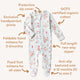White Rabbit Organic Snuggle Sleepsuit Zip Footie - Thumbnail 7
