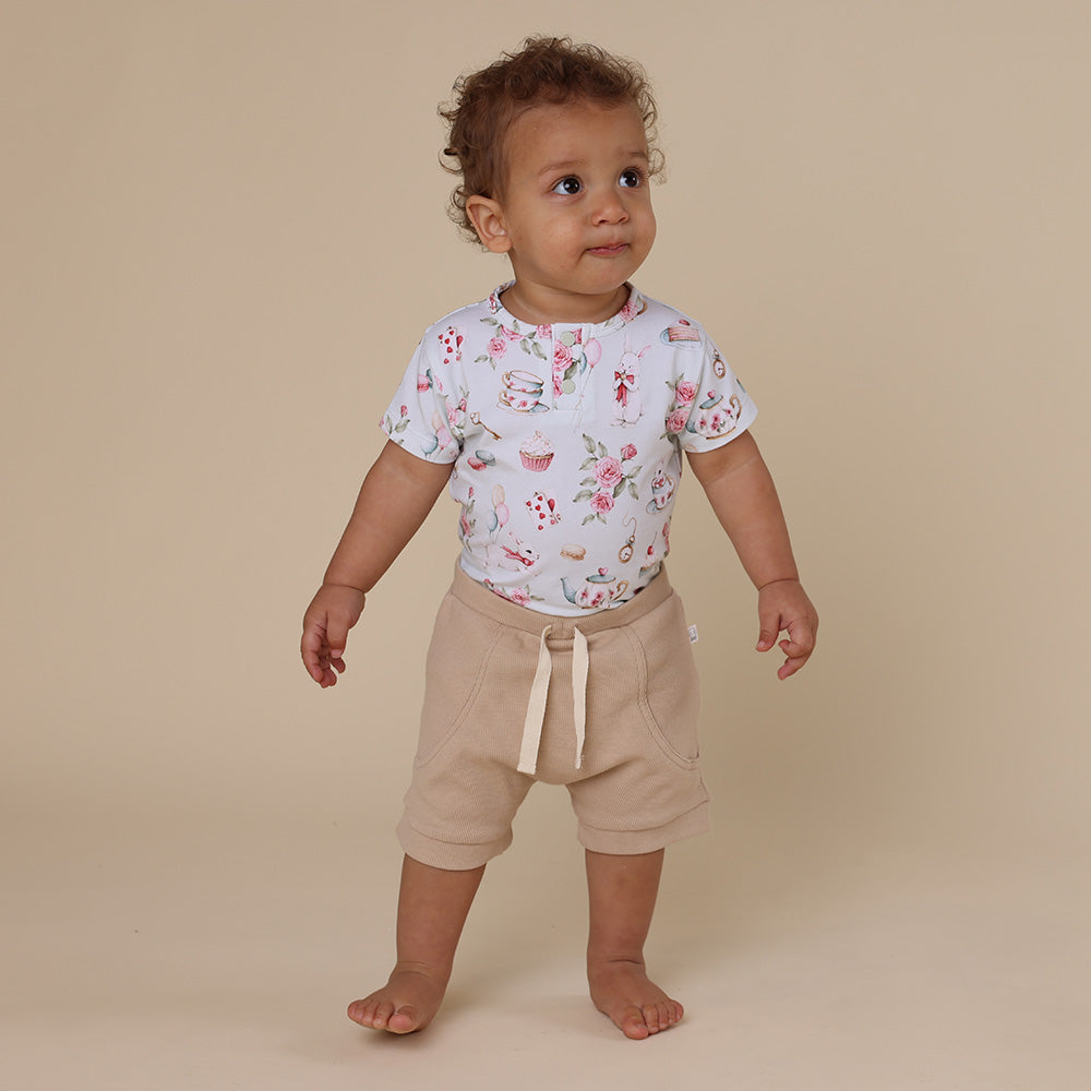 White Rabbit Short Sleeve Organic Bodysuit - View 15